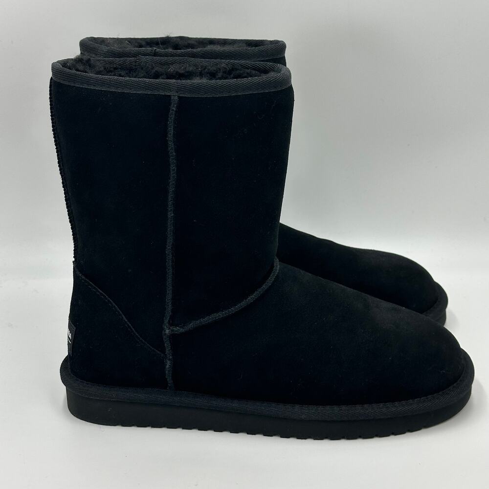 NWT Koolaburra By UGG Koola Short Black Suede Boots Womens Size 6 1017090 Winter